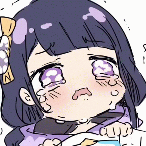 Adorable Raiden Shogun Tearing Up GIF