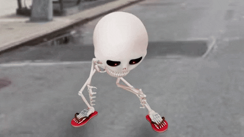 Adorable Skeleton Wiggle GIF