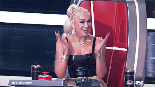 Adorable Surprised Gwen Stefani The Voice GIF