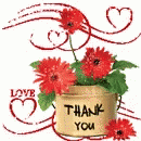 Adorable Thank You Clipart Flower Base GIF