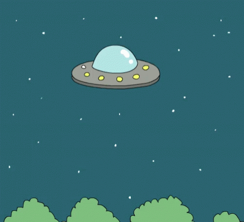 Adorable Ufo Taking Pizza GIF