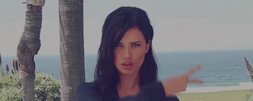 Adriana Lima Making Peace Sign GIF