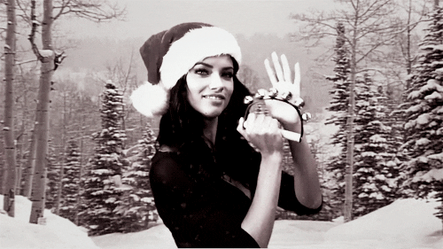 Adriana Lima Ringing Jingle Bells GIF