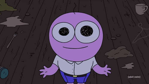 Adult Swim Cartoon Standing With Arms Outstretched GIF