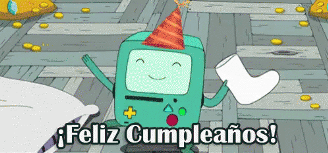Adventure Time Bmo Feliz Cumpleaños GIF