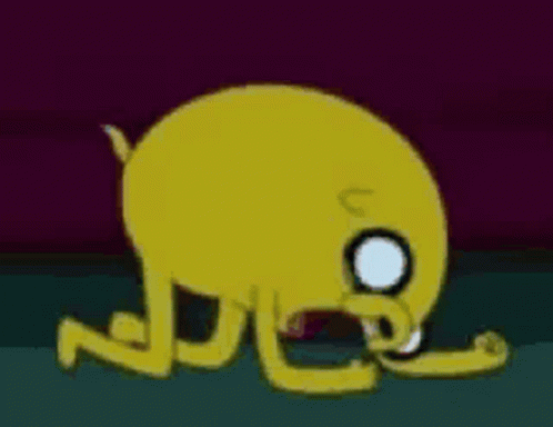Adventure Time Character Lying with Eyes Closed