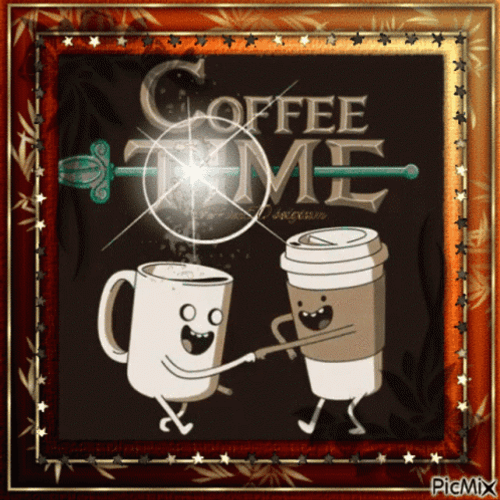 Adventure Time Inspired Cups Animated Coffee GIF