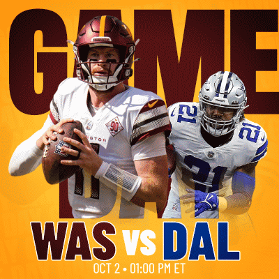 Advertisement For Cowboys Vs Redskins Football Game GIF