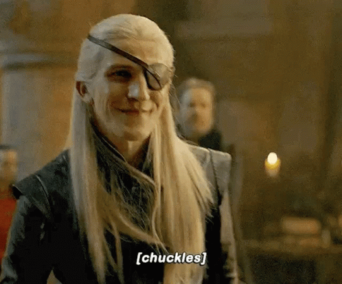 Aemond Targaryen Chuckling GIF