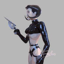 Aeon Flux Spinning Figure GIF