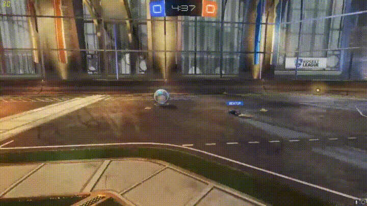 Aerial Dribble In Rocket League GIF