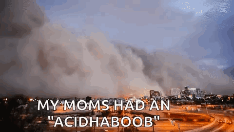 Aerial View City Smoke My Moms Had Acidhaboob GIF