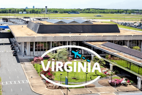 Aerial View of Airport With Virginia