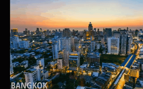 Aerial View Of Bangkok City GIF