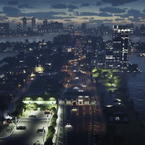 Aerial View of City at Night