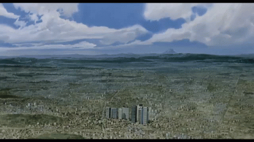 Aerial View of City in Desert