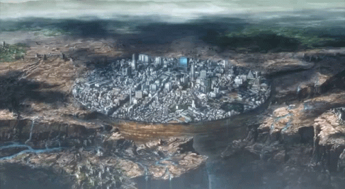 Aerial View of City in Valley