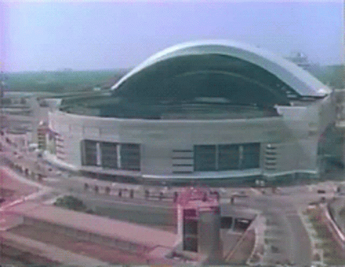 Aerial View of Dome Shaped Building