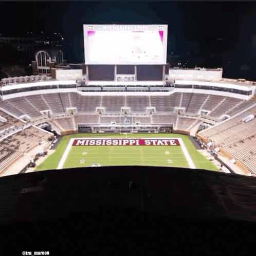 Aerial View of Mississippi State Football Stadium