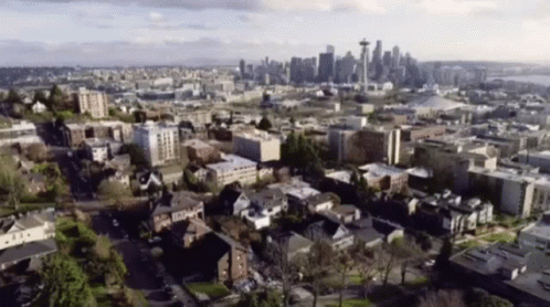 Aerial View of Seattle Skyline