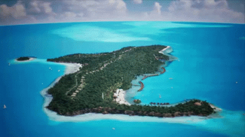 Aerial View of Small Island