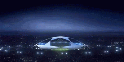 Aerial View of Stadium with Lights