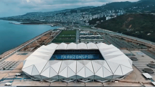 Aerial View of Stadium With Trabzonspor