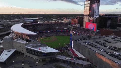 Aerial View of Target Field Baseball Stadium