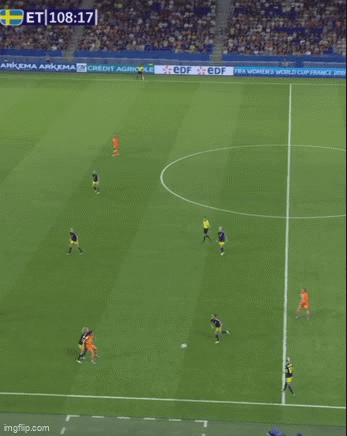 Aerial View Soccer Field With Credit Agricole And EDF Ads GIF