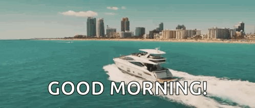 Aerial View Yacht Ocean Good Morning