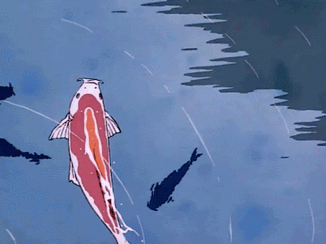 Aesthetic Anime Fish In Water GIF