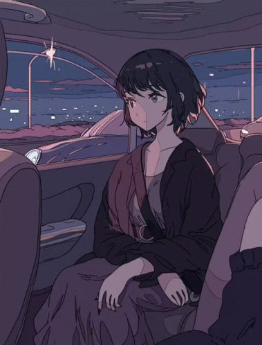 Aesthetic Anime Girl Nostalgic Night GIF