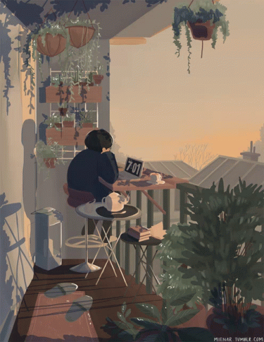 Aesthetic Anime Girl Alone Time GIF