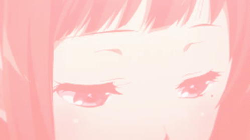 Aesthetic Anime Girl Pink Shy Eyes GIF
