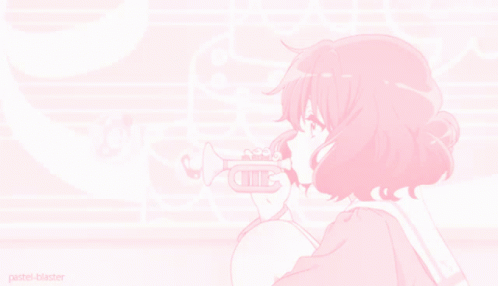 Aesthetic Anime Girl Oumae Kumiko Toy Trumpet GIF