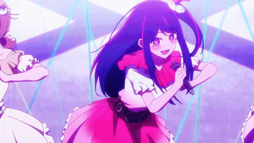Aesthetic Anime Girl Ai Hoshino Dancing GIF