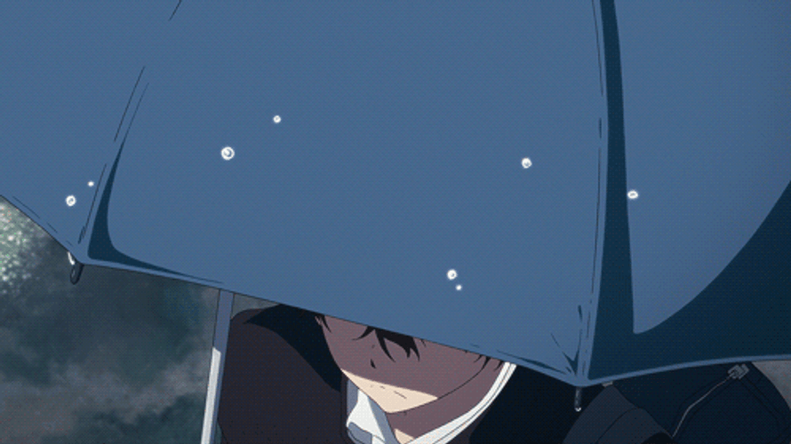 Aesthetic Anime Houtarou Umbrella GIF