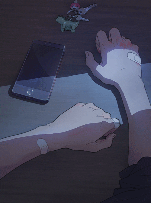 Aesthetic Anime Phone Call Sleep GIF
