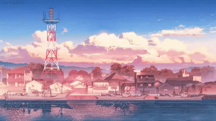 Aesthetic Background The Sunset Village GIF