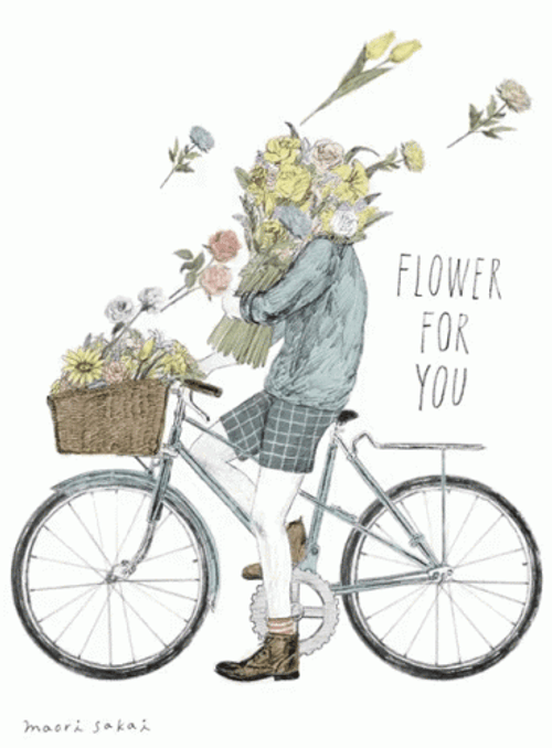 Aesthetic Bike Tumblr Flower For You GIF