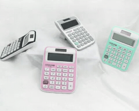 Aesthetic Calculator Color Slideshow GIF