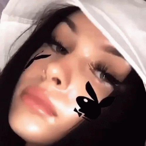 Aesthetic Girl In White Hood GIF