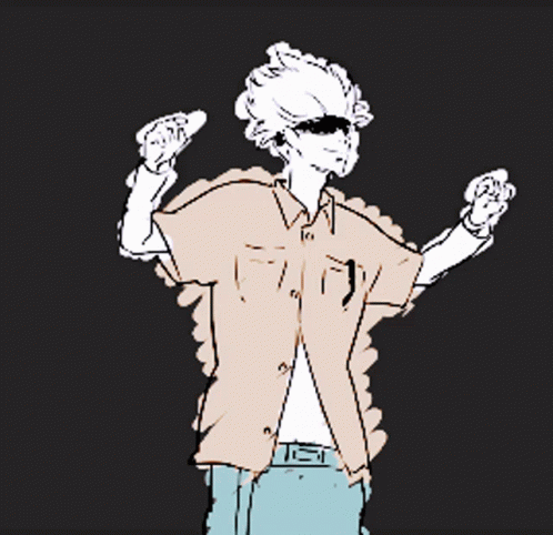 Aesthetic Gojo Satoru Dancing Cartoon GIF