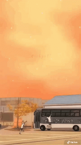 Aesthetic Minimalist Anime Sunset GIF