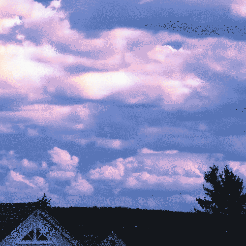 Aesthetic Minimalist Pre-sunset Clouds GIF