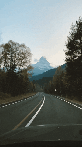 Aesthetic Minimalist Road Trip GIF