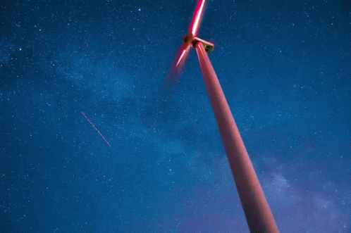 Aesthetic Night Sky Windmill GIF