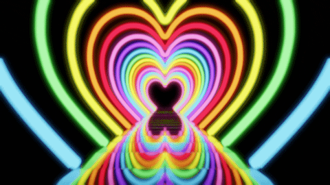 Aesthetic Pfp Colorful Heart Tunnel GIF