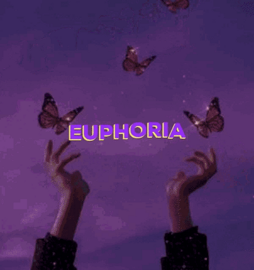 Aesthetic purple euphoria gif.