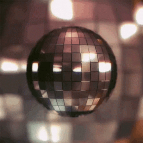 Aesthetic Rose Gold Shinning Disco Ball GIF